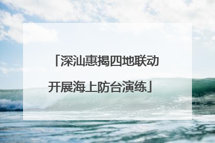 深汕惠揭四地联动开展海上防台演练