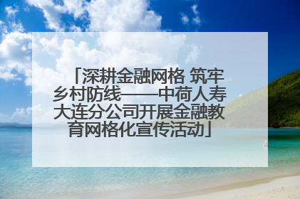深耕金融网格 筑牢乡村防线——中荷人寿大连分公司开展金融教育网格化宣传活动