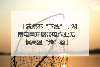 清凉不“下线”，湖南电网开展带电作业无惧高温“烤”验