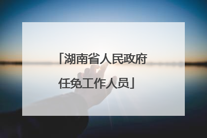 湖南省人民政府任免工作人员