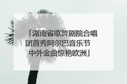 湖南省歌舞剧院合唱团首秀阿尔巴音乐节 中外金曲惊艳欧洲