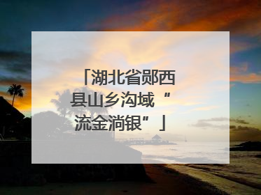 湖北省郧西县山乡沟域“流金淌银”