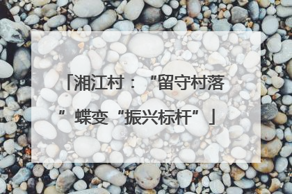 湘江村：“留守村落”蝶变“振兴标杆”