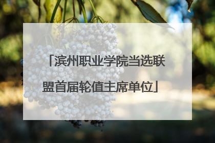 滨州职业学院当选联盟首届轮值主席单位