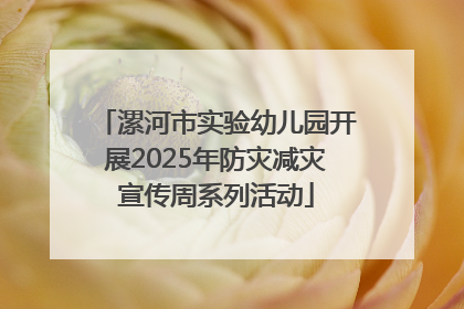 漯河市实验幼儿园开展2025年防灾减灾宣传周系列活动