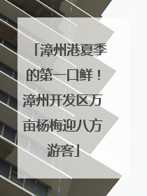 漳州港夏季的第一口鲜！漳州开发区万亩杨梅迎八方游客