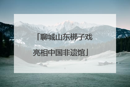 聊城山东梆子戏亮相中国非遗馆