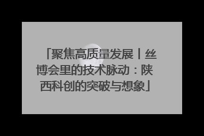 聚焦高质量发展丨丝博会里的技术脉动：陕西科创的突破与想象