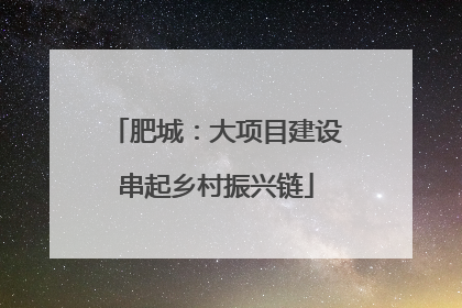 肥城：大项目建设串起乡村振兴链
