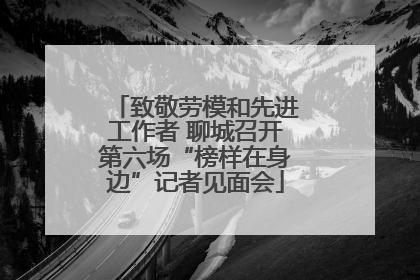 致敬劳模和先进工作者 聊城召开第六场“榜样在身边”记者见面会