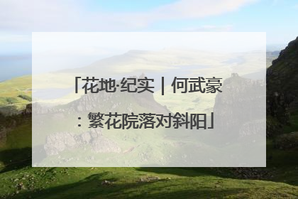 花地·纪实｜何武豪：繁花院落对斜阳