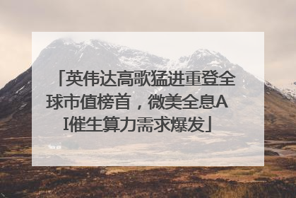 英伟达高歌猛进重登全球市值榜首，微美全息AI催生算力需求爆发