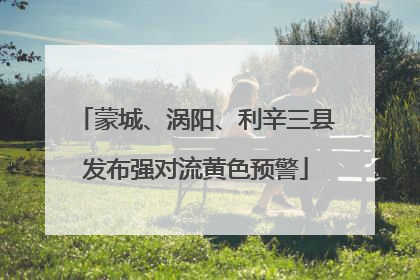 蒙城、涡阳、利辛三县发布强对流黄色预警