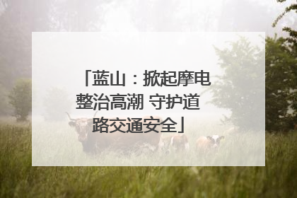 蓝山：掀起摩电整治高潮 守护道路交通安全