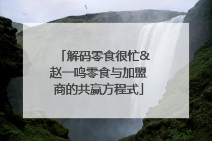 解码零食很忙&赵一鸣零食与加盟商的共赢方程式