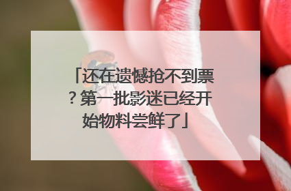 还在遗憾抢不到票？第一批影迷已经开始物料尝鲜了