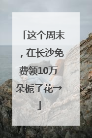 这个周末，在长沙免费领10万朵栀子花→