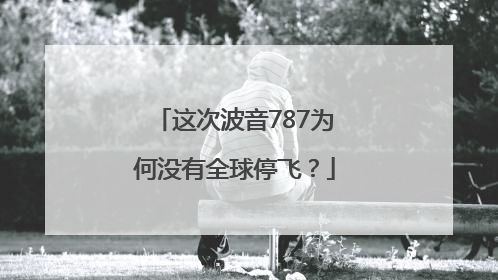 这次波音787为何没有全球停飞？