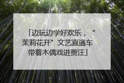 边玩边学好欢乐，“茉莉花开”文艺直通车带着木偶戏进贾汪
