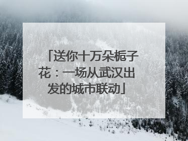 送你十万朵栀子花：一场从武汉出发的城市联动