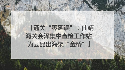通关“零延误”：曲靖海关会泽集中查检工作站为云品出海架“金桥”