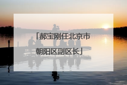 郝宝刚任北京市朝阳区副区长