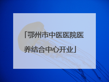 鄂州市中医医院医养结合中心开业