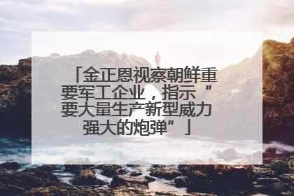 金正恩视察朝鲜重要军工企业，指示“要大量生产新型威力强大的炮弹”