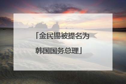 金民锡被提名为韩国国务总理