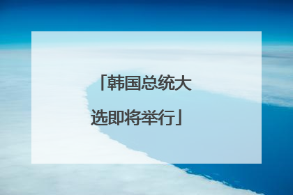 韩国总统大选即将举行