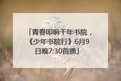 青春叩响千年书院，《少年书院行》6月9日晚7:30首播