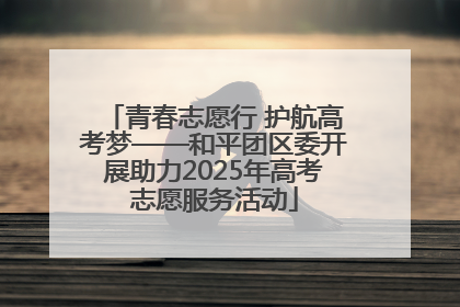青春志愿行 护航高考梦——和平团区委开展助力2025年高考志愿服务活动
