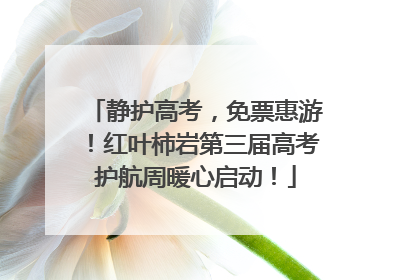静护高考，免票惠游！红叶柿岩第三届高考护航周暖心启动！