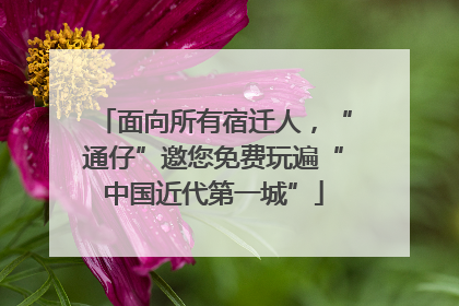 面向所有宿迁人，“通仔”邀您免费玩遍“中国近代第一城”