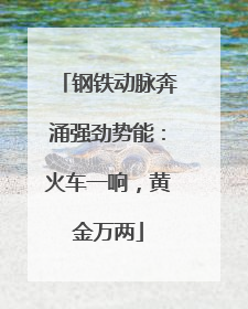 钢铁动脉奔涌强劲势能：火车一响，黄金万两