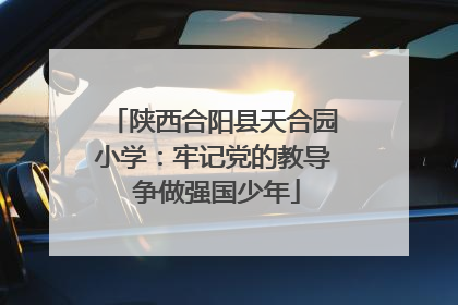陕西合阳县天合园小学：牢记党的教导 争做强国少年