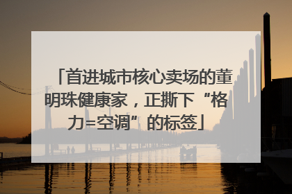 首进城市核心卖场的董明珠健康家，正撕下“格力=空调”的标签
