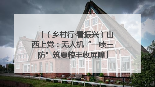 （乡村行·看振兴）山西上党：无人机“一喷三防”筑夏粮丰收屏障