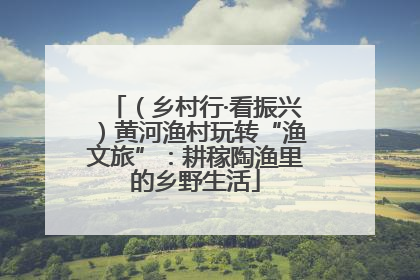 （乡村行·看振兴）黄河渔村玩转“渔文旅”：耕稼陶渔里的乡野生活
