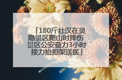 180斤壮汉在灵隐景区爬山时摔伤 景区公安奋力3小时接力抬担架送医