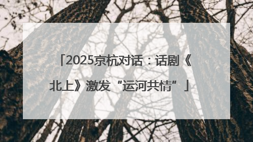 2025京杭对话：话剧《北上》激发“运河共情”