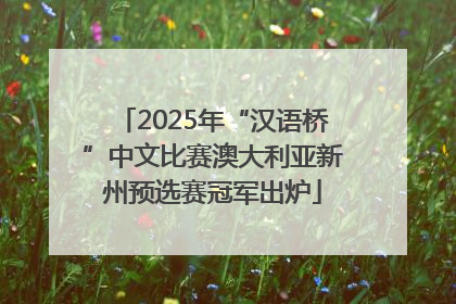 2025年“汉语桥”中文比赛澳大利亚新州预选赛冠军出炉