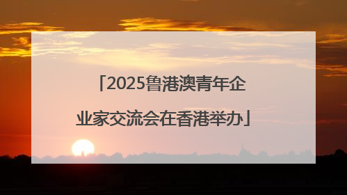 2025鲁港澳青年企业家交流会在香港举办
