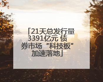 21天总发行量3391亿元 债券市场“科技板”加速落地