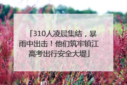 310人凌晨集结，暴雨中出击！他们筑牢镇江高考出行安全大堤